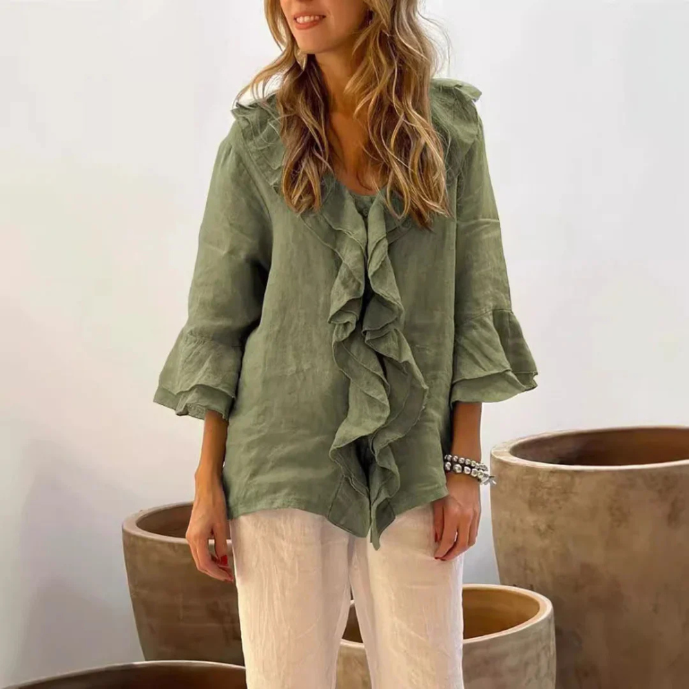 Esther™ | Camisa elegante con volantes