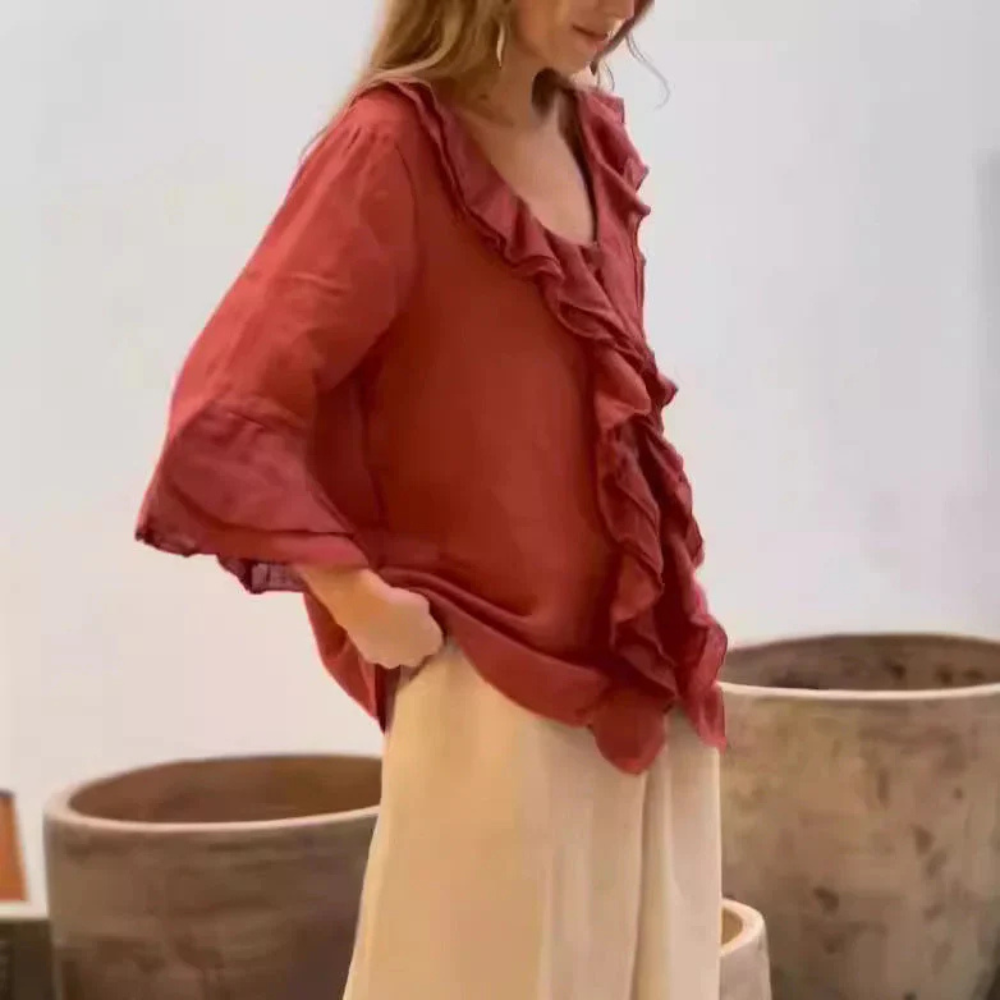 Esther™ | Camisa elegante con volantes