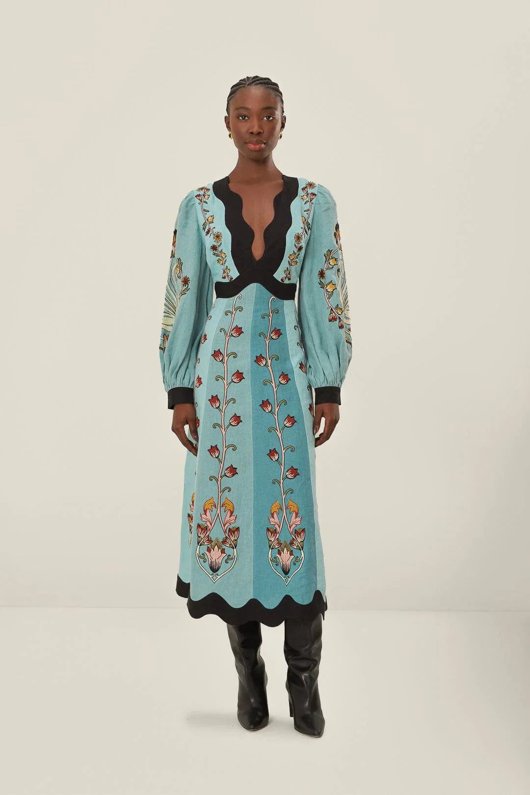 Vestido midi de manga larga | ARREBAL™️