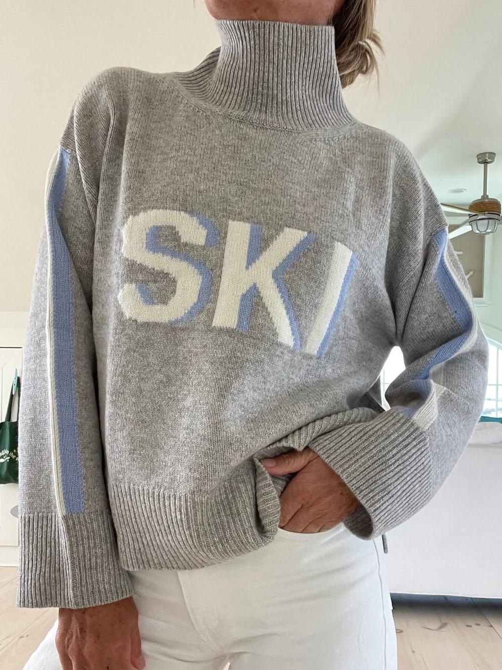 SKI™ | Suéter Retro de Cachemir con cuello alto