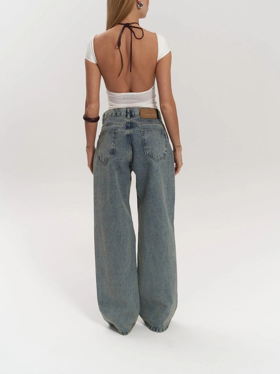 LEONOR™ | Vaqueros transparentes azules