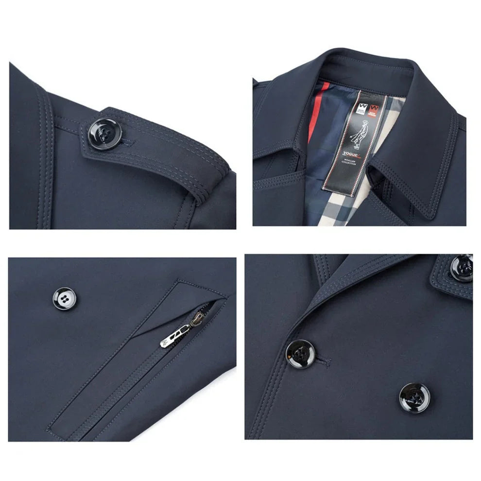 LUGO™ | Chaqueta cortavientos de doble botonadura para hombre