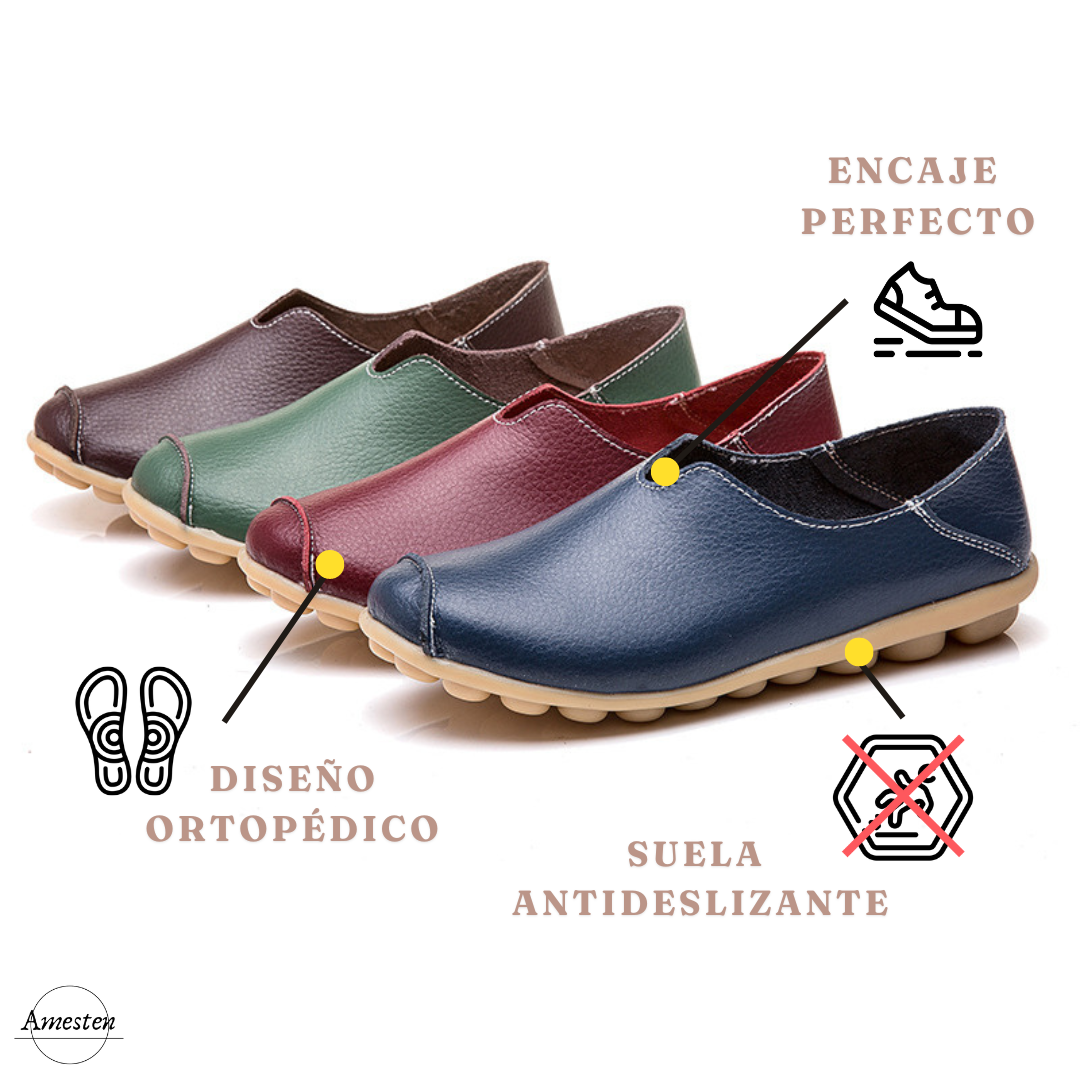 Mocasines Ortopédicos de Cuero | DESIO™️