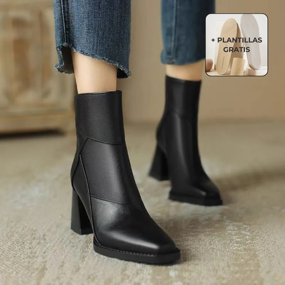 AMBER™ | Botas de Cuero con Tacón Alto