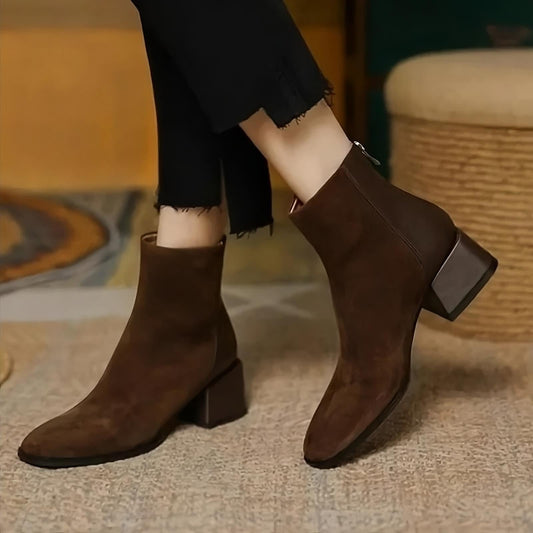 Botas de cuero y ante con tacón | VANCO™️