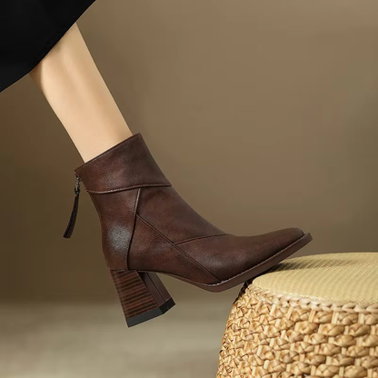 AMBER™ | Botas de Cuero con Tacón Alto