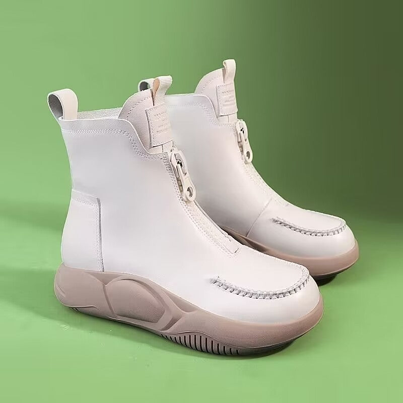 Botas Altas con Plataforma de Cuero | HARRET™️